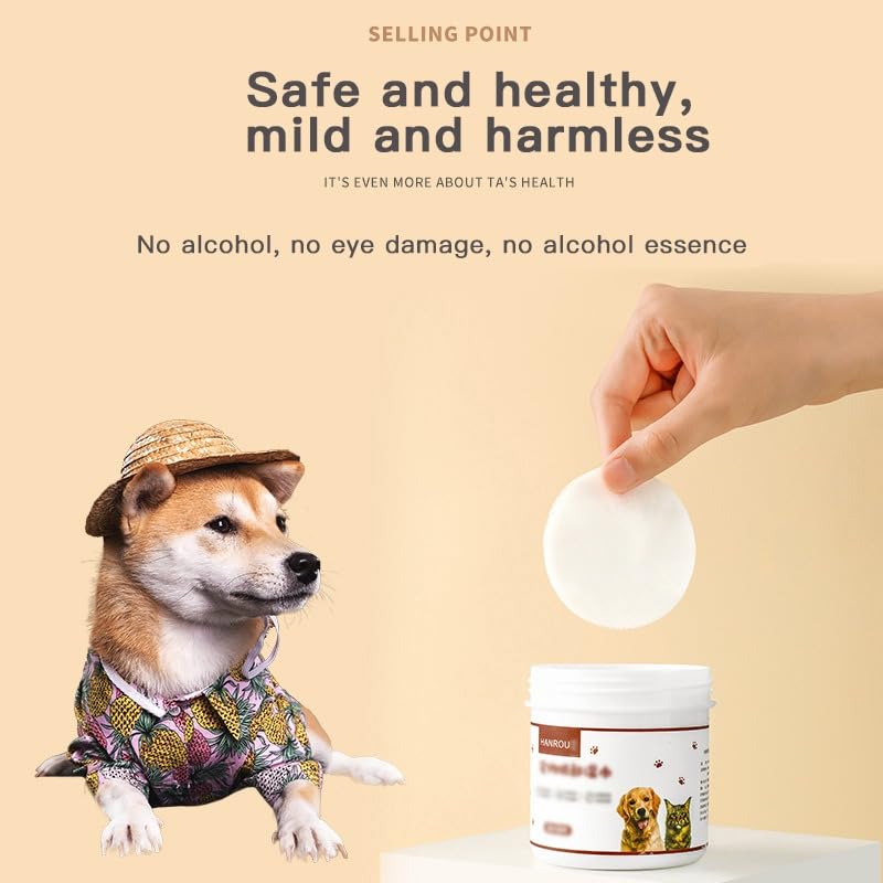 Pet Eye & Ear Cleaning Wipes for Dogs & Cats | 200 Count Non-Irritating Grooming Wipes with Primrose Oil | Tear Stain & Wax Remover | Gentle Daily Pet Hygiene Care - Image 6