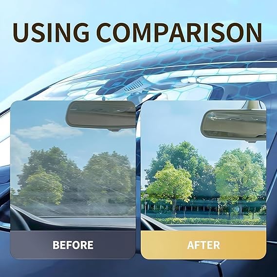 Car Windshield Cleaner Oil Film Remover | 150ML Water Spot & Glass Stain Remover for Home & Auto Windows | Deep Clean, Streak-Free Shine, Safe for All Glass Surfaces - Image 6