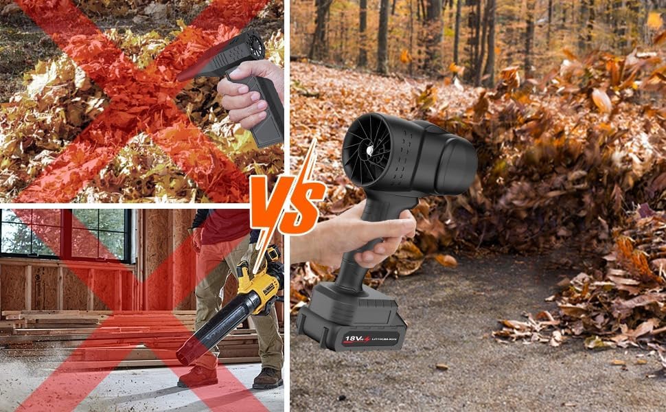 Seese Cordless Leaf Blower with Li-Ion Battery & Charger | Lightweight Portable Electric Blower for Lawn Care, Patio Cleaning, Dust & Leaves Removal - Image 6