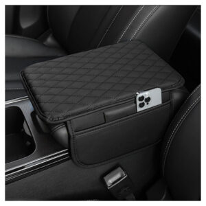 Car Center Console Cover Microfiber Leather Armrest Cushion
