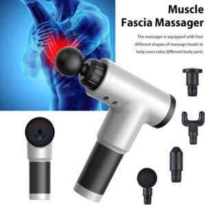 Electric Fascial Massage Gun Machine | Deep Tissue Muscle Massager for Pain Relief & Recovery | 6 Speed Vibration | Quiet Cordless Rechargeable Body Massager