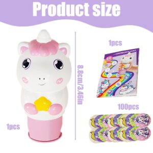 Kids Sticker Stamp | Magical Stamp | Ji and Ja Sticker Stamper with 100+ Stickers | Arts and Crafts Sticker Book for Toddlers | Creative Play Travel Toy for Toddlers Girls Boys | Sticker Stamper | Sticker Stamper Activity Kit for Kids | Creative Arts and Crafts Set