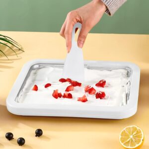 Homemade Rolled Ice Cream Maker with Cold Plate and Spatulas