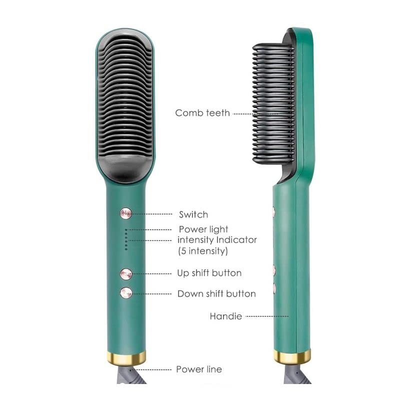 Hair Straightener Comb Brush For Men & Women, Hair Straightening And Smoothing Comb, Electric Hair Brush, Straightener Comb - Image 2