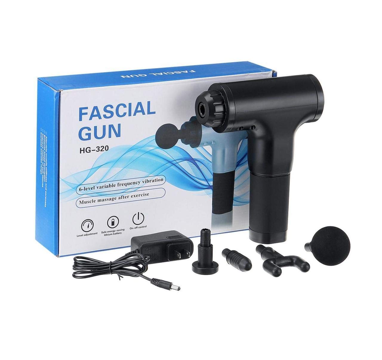 Electric Fascial Massage Gun Machine | Deep Tissue Muscle Massager for Pain Relief & Recovery | 6 Speed Vibration | Quiet Cordless Rechargeable Body Massager - Image 3