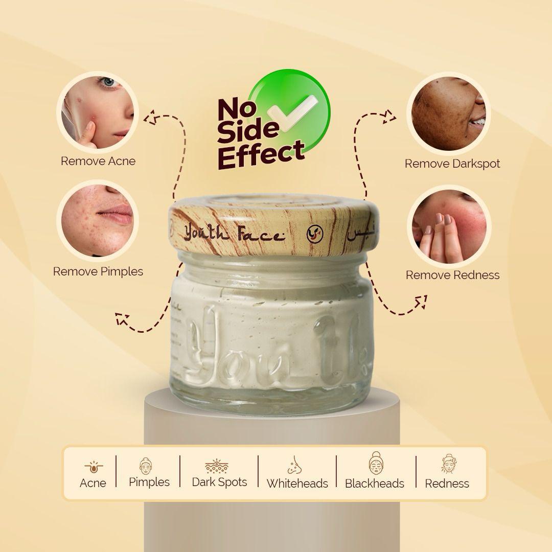 Youth Face Beauty Cream | Skin Brightening & Whitening Face Cream | Anti-Acne, Wrinkle-Free Formula | Reduces Dark Spots, Blackheads & Pigmentation | For Smooth, Radiant Skin – 25g - Image 3