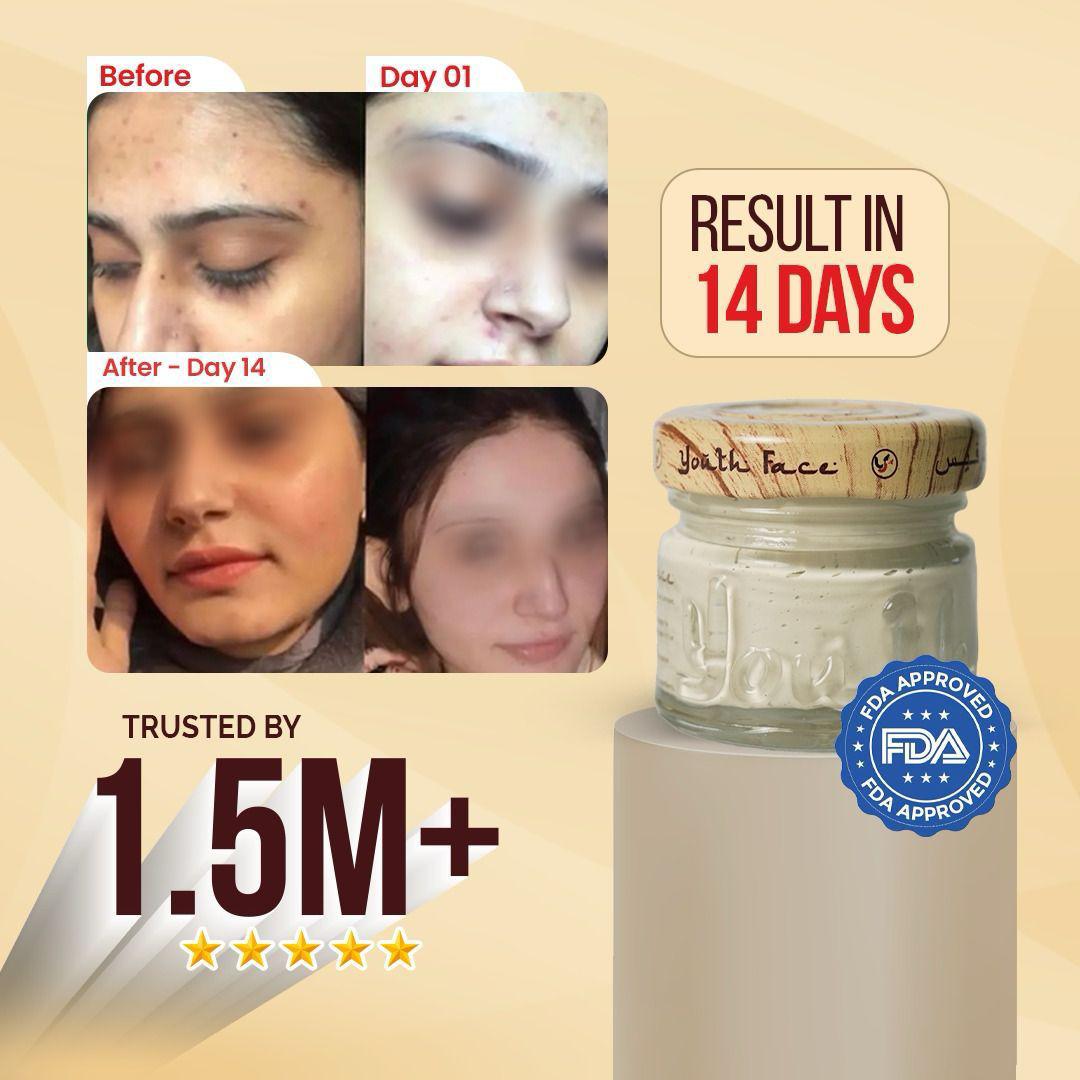 Youth Face Beauty Cream | Skin Brightening & Whitening Face Cream | Anti-Acne, Wrinkle-Free Formula | Reduces Dark Spots, Blackheads & Pigmentation | For Smooth, Radiant Skin – 25g - Image 5