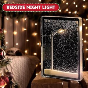 Snowfall Lamp – Handmade DIY Snow Scenery Night Light with Snowflake Design | Christmas Winter Decor | DIY Snow Street Light Kit | Elegant Snow Lamp for Home & Kids