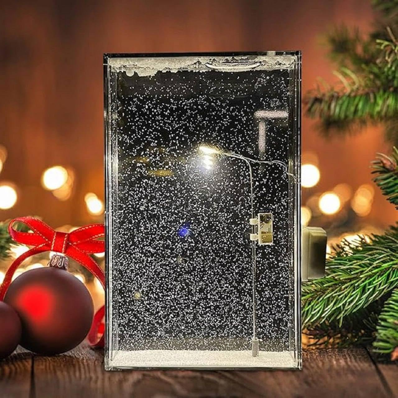 Snowfall Lamp – Handmade DIY Snow Scenery Night Light with Snowflake Design | Christmas Winter Decor | DIY Snow Street Light Kit | Elegant Snow Lamp for Home & Kids - Image 3