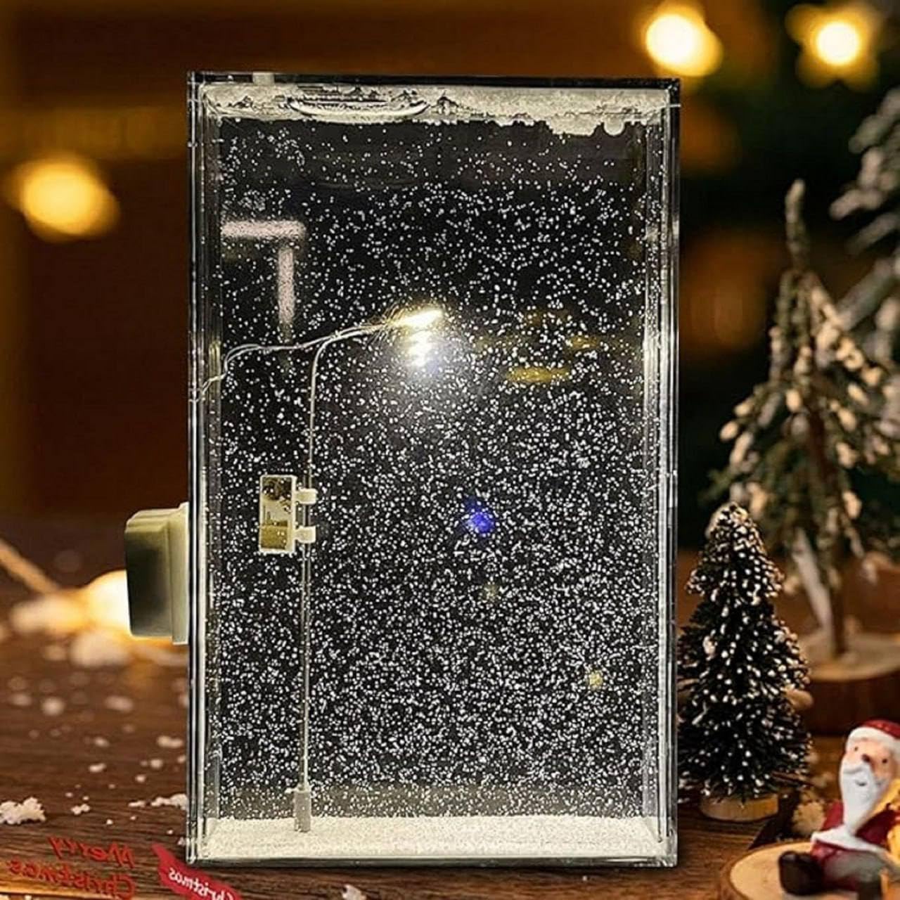 Snowfall Lamp – Handmade DIY Snow Scenery Night Light with Snowflake Design | Christmas Winter Decor | DIY Snow Street Light Kit | Elegant Snow Lamp for Home & Kids - Image 4