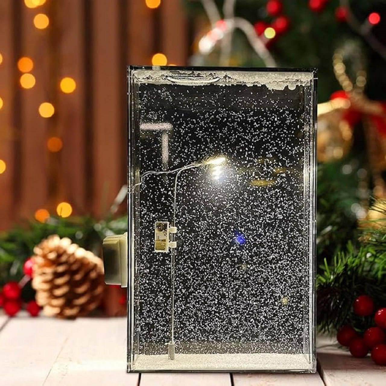 Snowfall Lamp – Handmade DIY Snow Scenery Night Light with Snowflake Design | Christmas Winter Decor | DIY Snow Street Light Kit | Elegant Snow Lamp for Home & Kids - Image 5