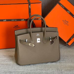 Hermes Ladies Handbag  Leather Designer Tote Bag with Lock Closure, Elegant Top Handle Purse for Women, Classic Fashion Shoulder Carry Bag