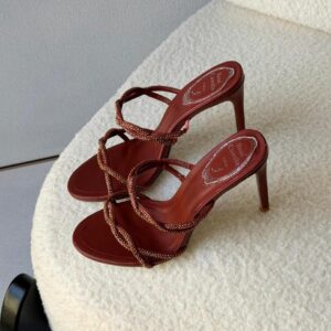René Caovilla Luxury Designer Party Sandals with Elegant High Heel