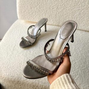 René Caovilla Beaded Heel Sandal for Women