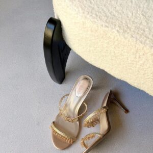 René Caovilla Embellished Heeled Sandals