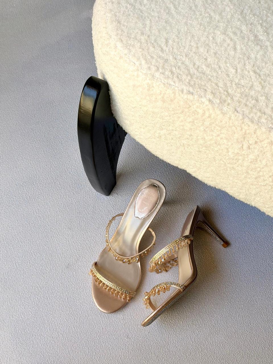 René Caovilla Embellished Heeled Sandals - Image 2