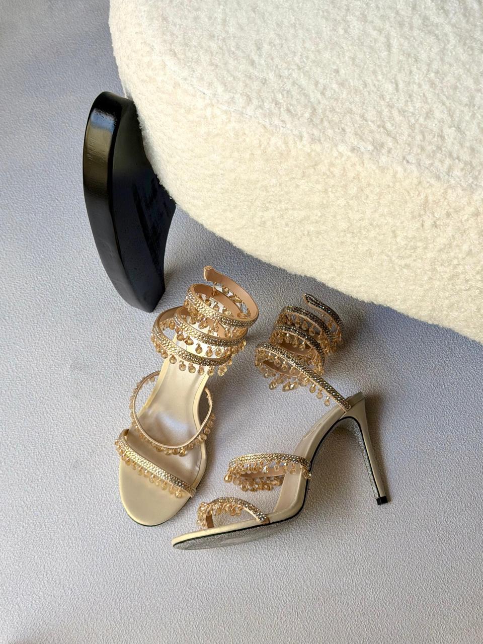 René Caovilla Cleo Chandelier Sandals perfect for weddings parties, and luxury occasions. - Image 4