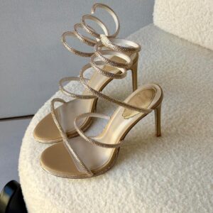 René Caovilla Crystal Wrap Sandals – Luxury Designer Heels