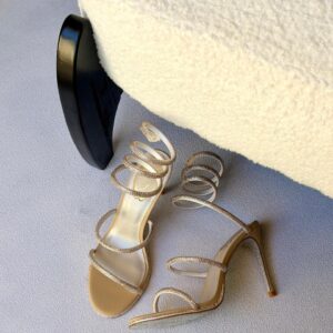 René Caovilla Crystal Wrap Sandals – Luxury Designer Heels