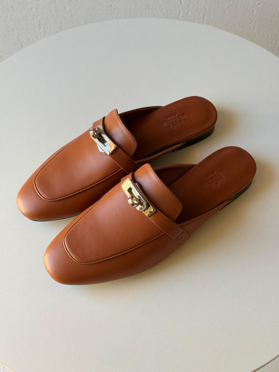 Hermes Luxury Backless Flat Shoes - Image 4
