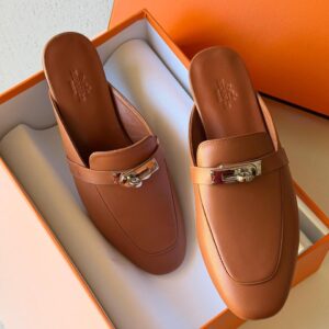Hermes Luxury Backless Flat Shoes